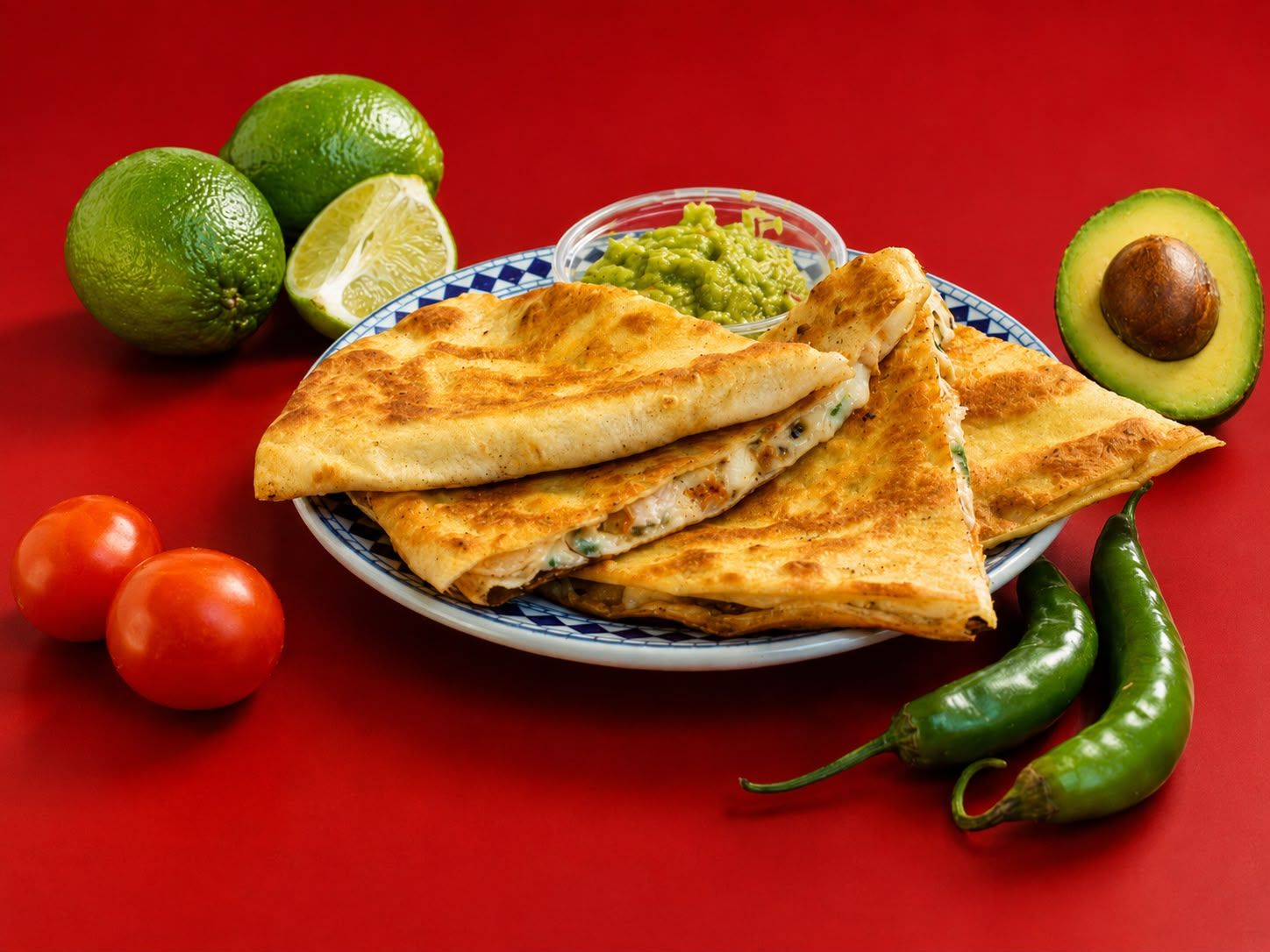 Quesadilla with guacamole